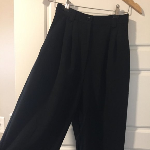 CLOSET CLEARANCE! Emmy Design Retro Black Twill Slender Slacks - Picture 2 of 5